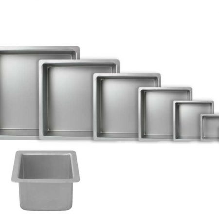 Moule à gâteau Carré Aluminium - 10cms de Hauteur